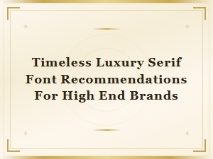 Timeless Luxury Serif Font Recommendations for High-End Editorial Brands